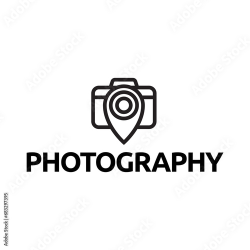 camera photography logo icon vector template isolated on white background