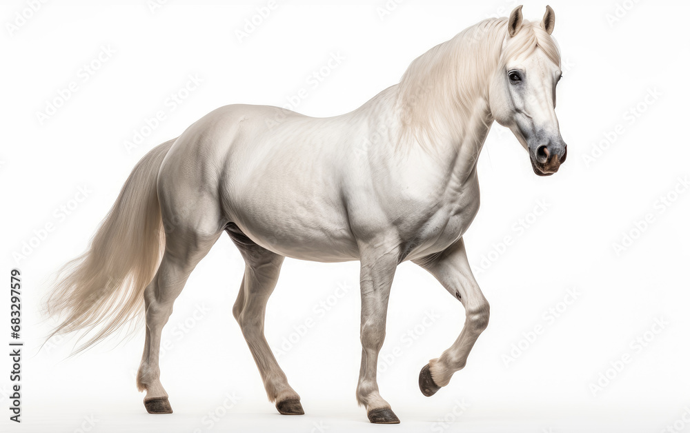 Andalusian horse isolated on a white background