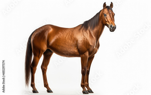 Anglo Arabian horse isolated on a white background