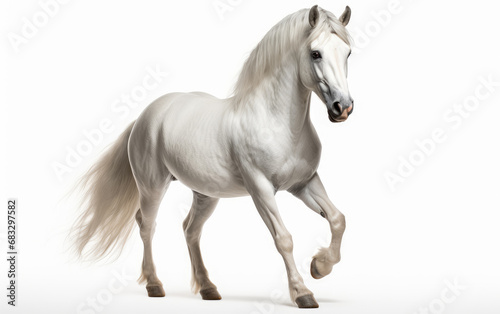 Andalusian horse isolated on a white background © Atchariya63