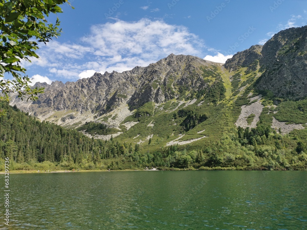 The Poprád lake in the High Tatras The Poprád lake in the High Tatras