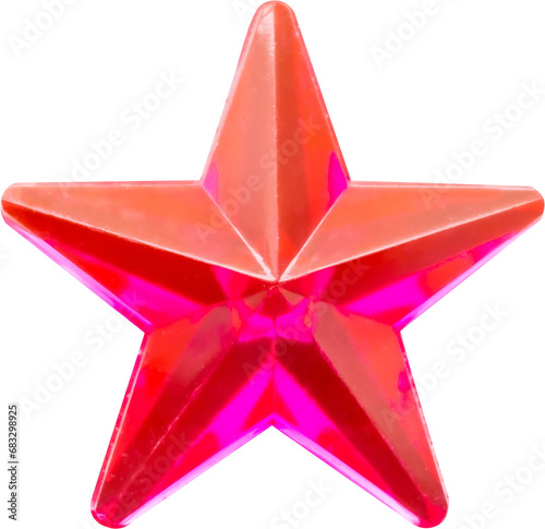 Принти на полотні red star jewels sticker isolated on white background
