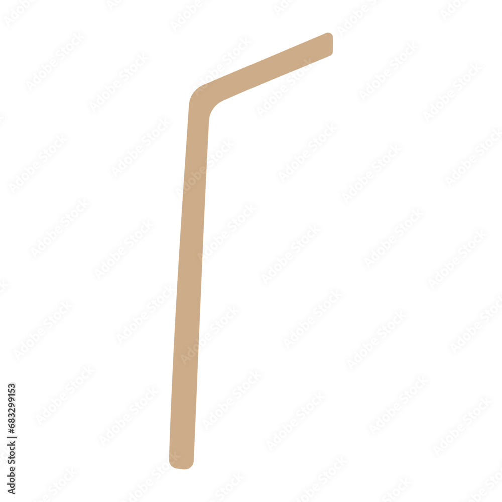 Obraz premium straw drinks paper eco zero wast icon