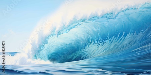 Ocean Wave in beautiful blue sea © Classy designs