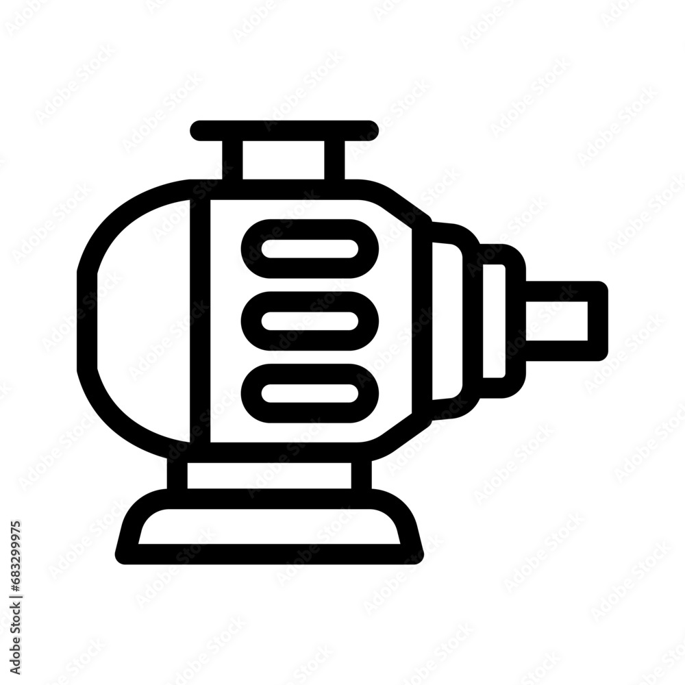 motor line icon illustration vector graphic. Simple element illustration vector graphic, suitable for app, websites, and presentations isolated on white background
