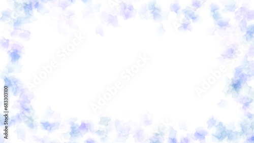 花柄イメージの水彩イラストフレームの背景素材
