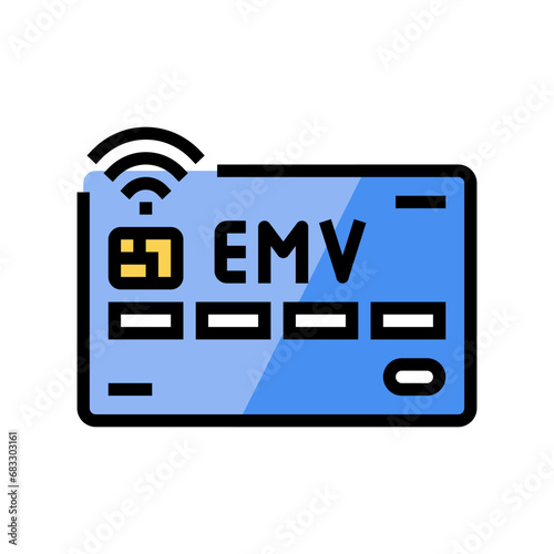 emv card bank payment color icon vector. emv card bank payment sign. isolated symbol illustration