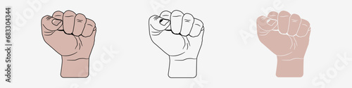 Human fist up