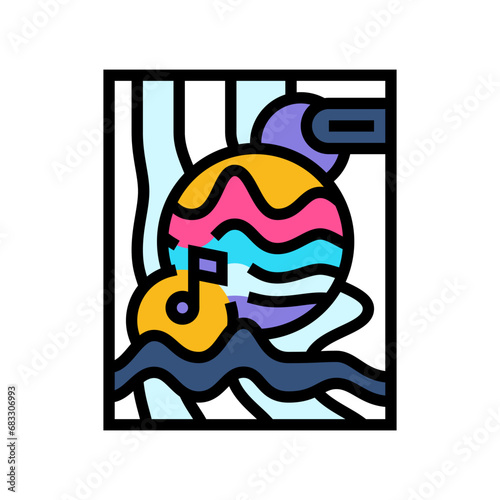 trance disco party color icon vector. trance disco party sign. isolated symbol illustration