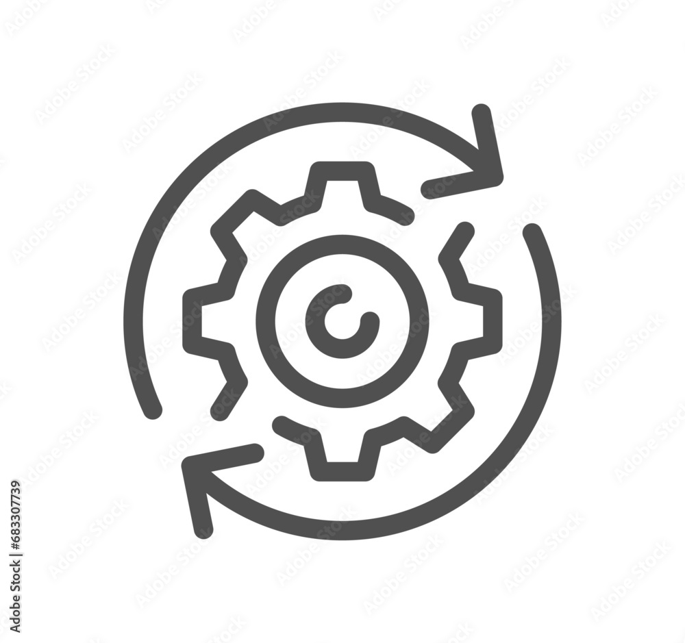 Artificial intelligence related icon outline and linear vector. Artificial intelligence related icon outline and linear vector.