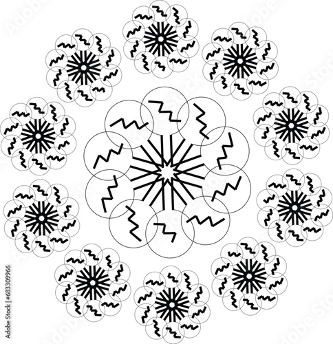  Spiral with gray color lines as dynamic abstract vector background or logo or icon. Yin and Yang symbol.