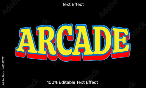 Arcade text effect in 3d