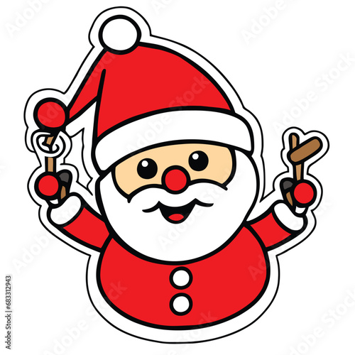 chrismas stickers clipart - Kidut