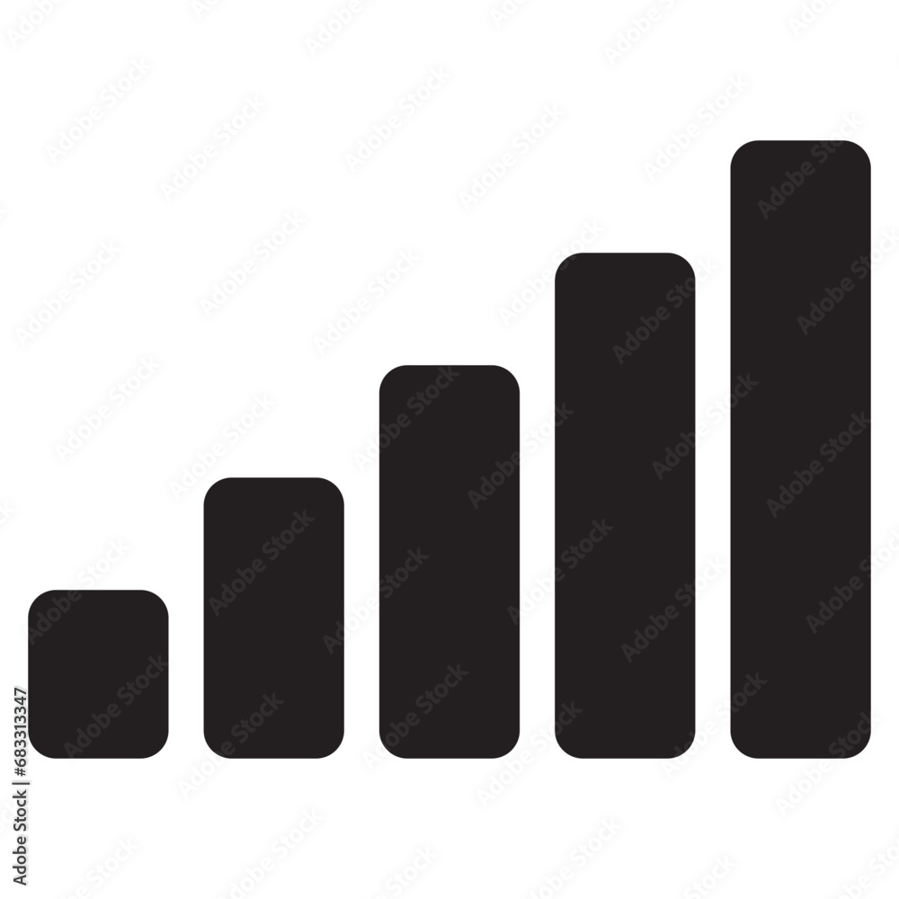 Signal bar icon for network services indicator Signal bar icon for network services indicator