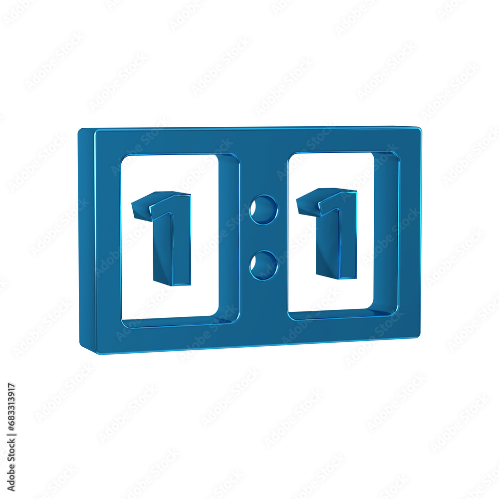 Blue Sport mechanical scoreboard and result display icon isolated on transparent background. Blue Sport mechanical scoreboard and result display icon isolated on transparent background.