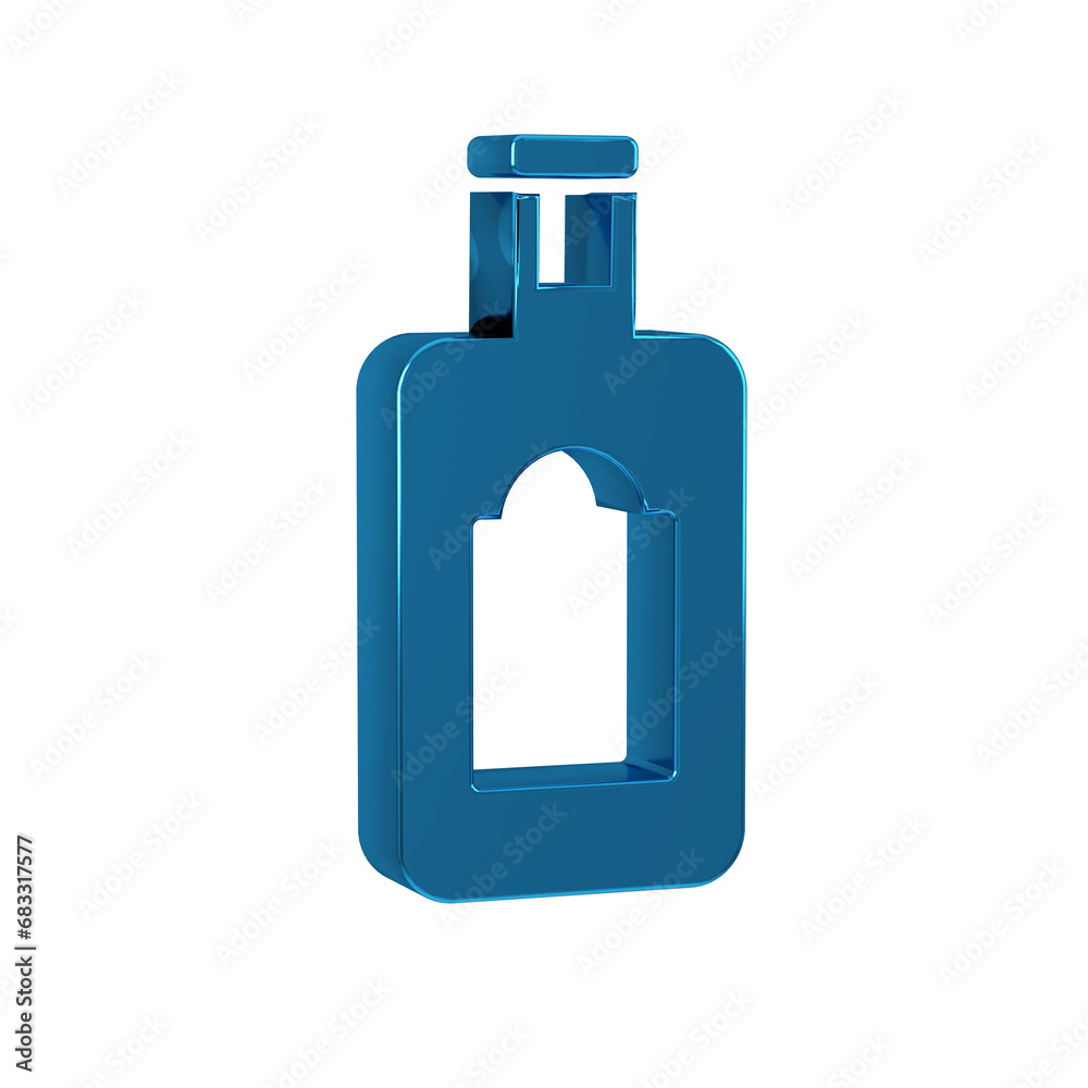 Blue Whiskey bottle icon isolated on transparent background. Blue Whiskey bottle icon isolated on transparent background.