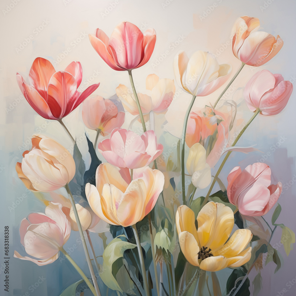 Fototapeta premium bouquet of tulips