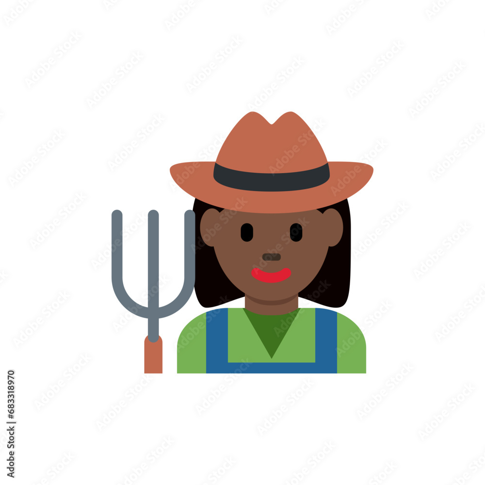 Obraz premium Woman Farmer: Dark Skin Tone