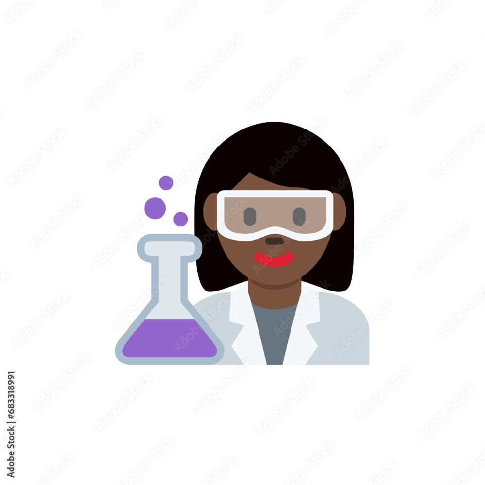 Woman Scientist: Dark Skin Tone Woman Scientist: Dark Skin Tone