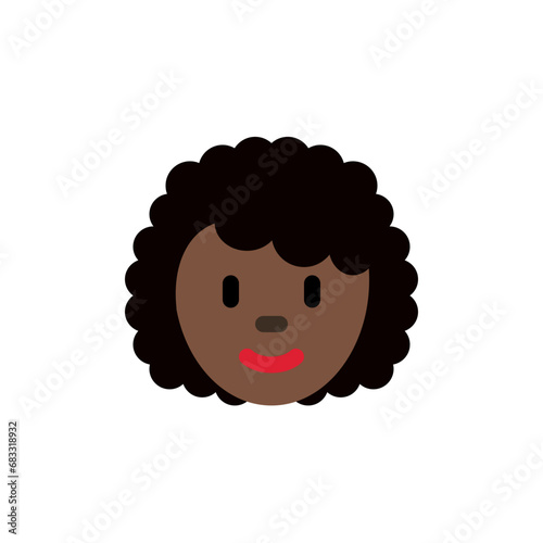 Woman: Dark Skin Tone, Curly Hair