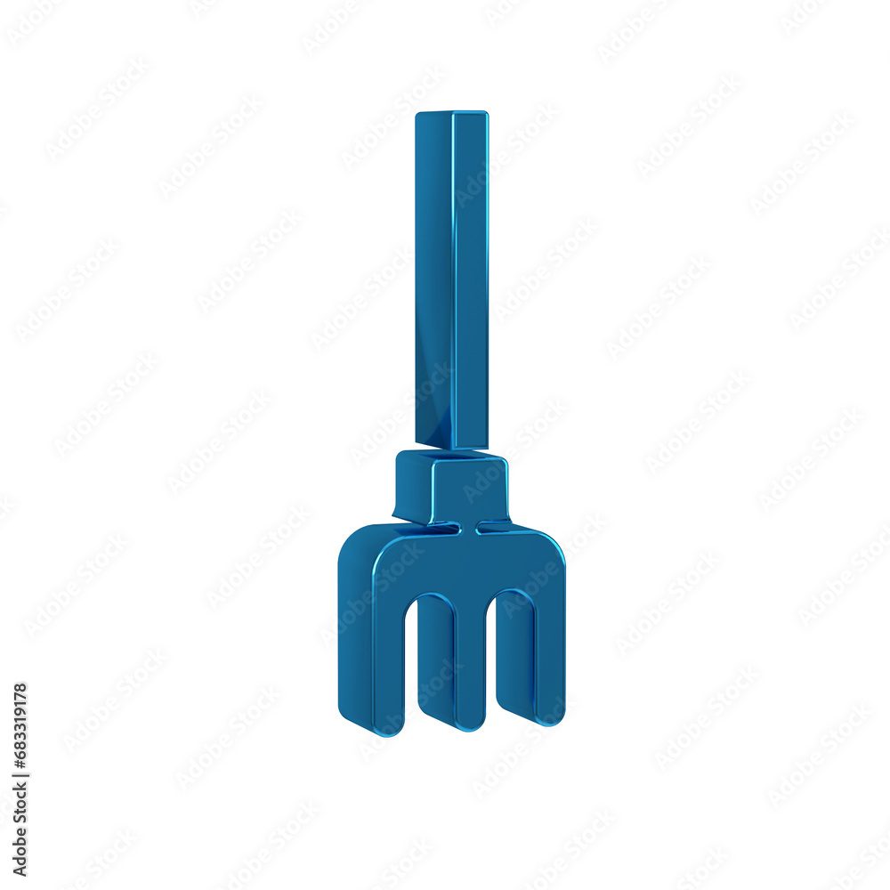 Blue Garden rake icon isolated on transparent background. Tool for horticulture, agriculture, farming. Ground cultivator. Blue Garden rake icon isolated on transparent background. Tool for horticulture, agriculture, farming. Ground cultivator.