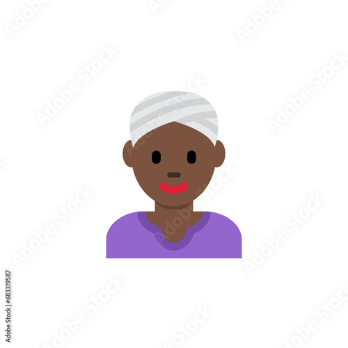 Woman Wearing Turban: Dark Skin Tone
