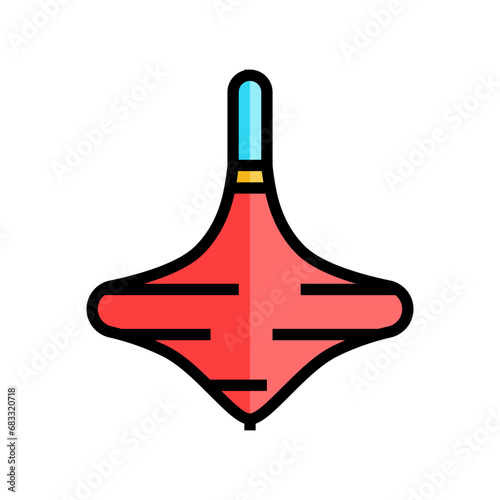 spinning top fidget toy color icon vector. spinning top fidget toy sign. isolated symbol illustration