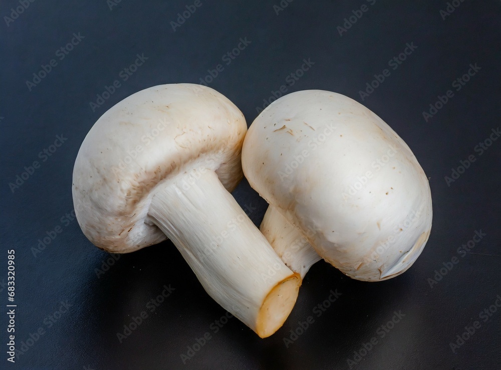 Isolated mushrooms on black background Isolated mushrooms on black background