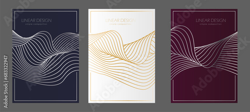 A pattern of wavy lines. Template for interior design, packaging, social networks. An idea for creative design