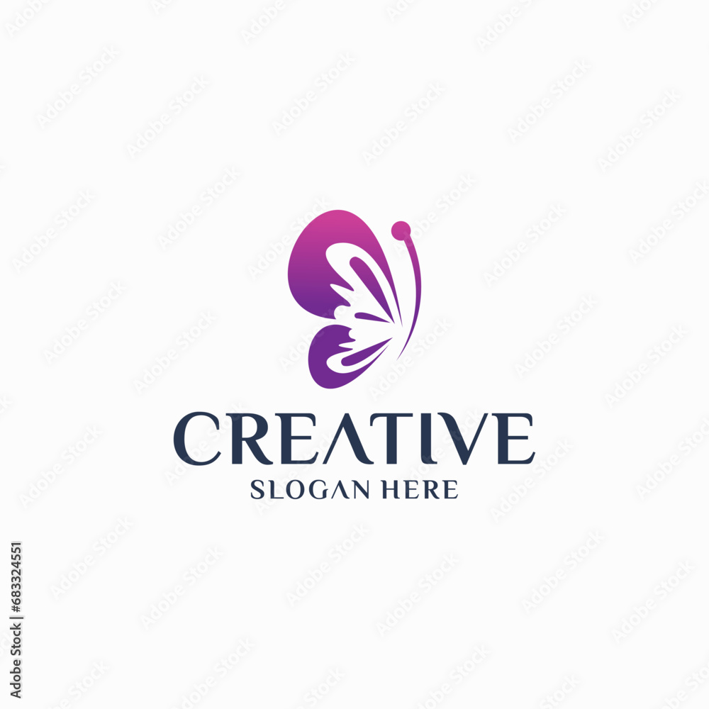 woman butterfly logo vector abstract butterfly beauty logo