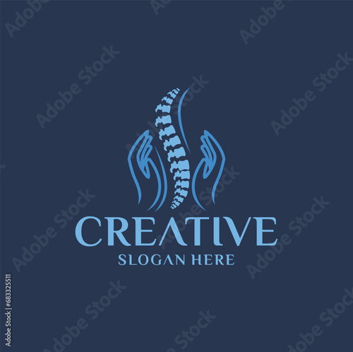 chiropractic logo Spine health symbol spine medical logo