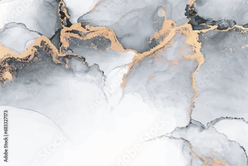 Black gold white marble Background