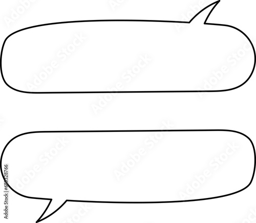 Speak bubble text, message box, chatting box, cartoon set. Vector illustration. Balloon doodle style thinking sign symbol. Speech bubble, speech balloon, chat bubble.