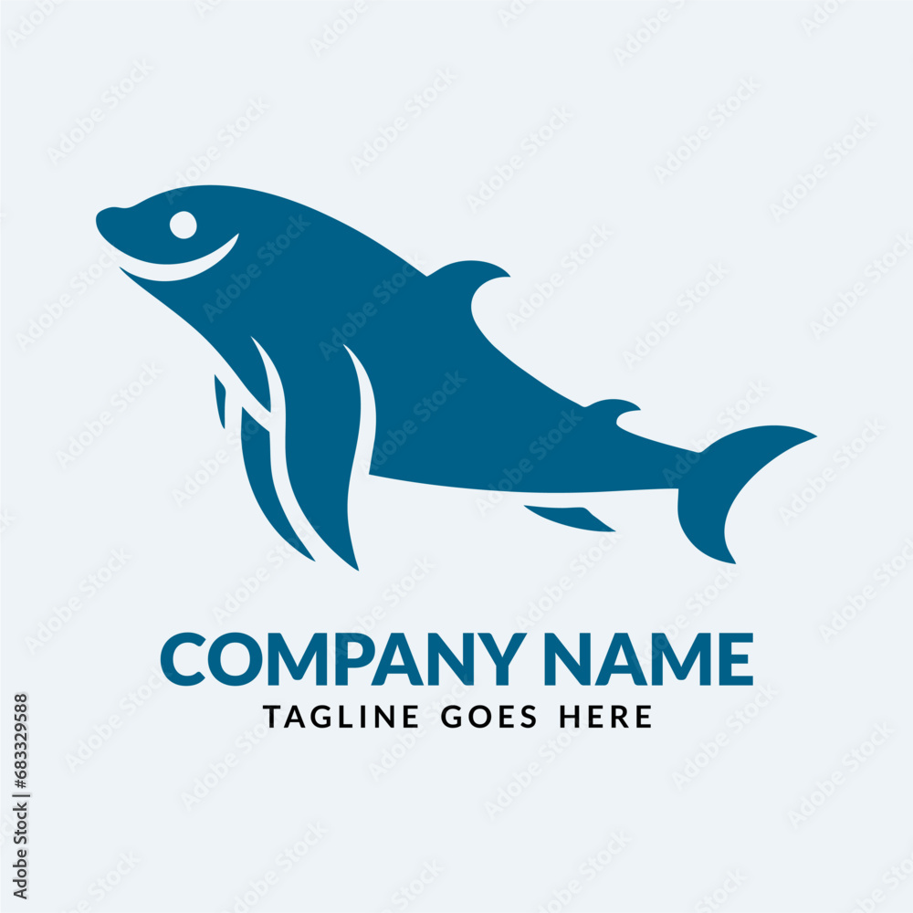 vector illustration of a dolphin