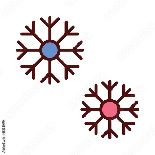 Snowflake icon isolate white background vector stock illustration