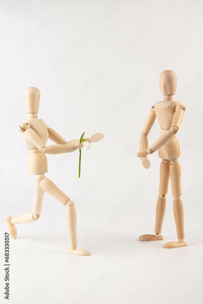 Wooden dummy - proposal (isolated on white background) Wooden dummy - proposal (isolated on white background)