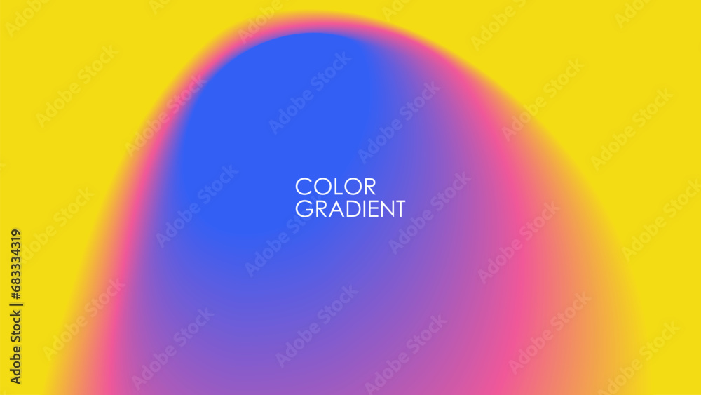 Blurred vibrant stain. Abstract background with color gradient shape for creative graphic design. Vector illustration.