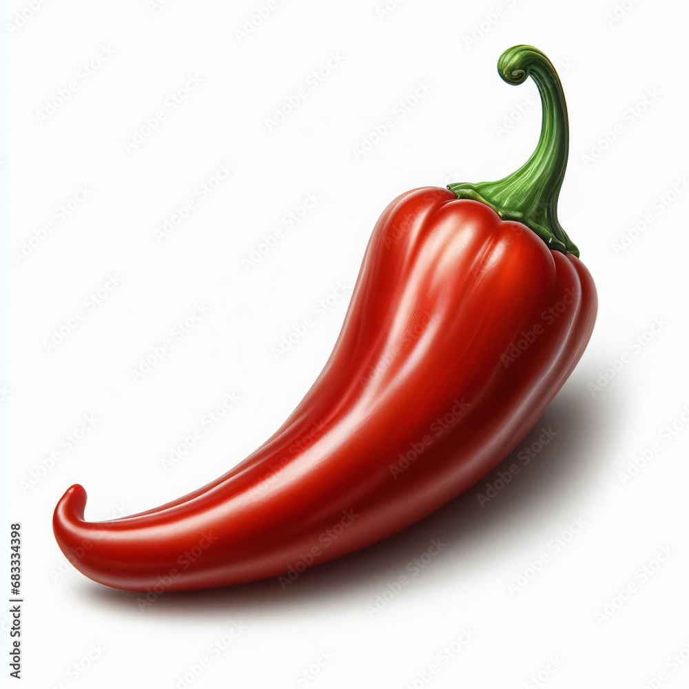 Chilli  Fresh Vegetable Isolated on White Background