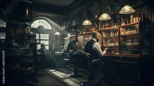 Barber in a barbershop