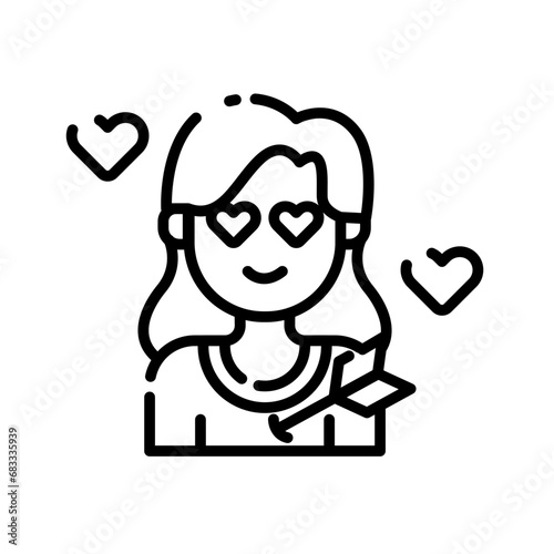 Girl Falling in Love Icon