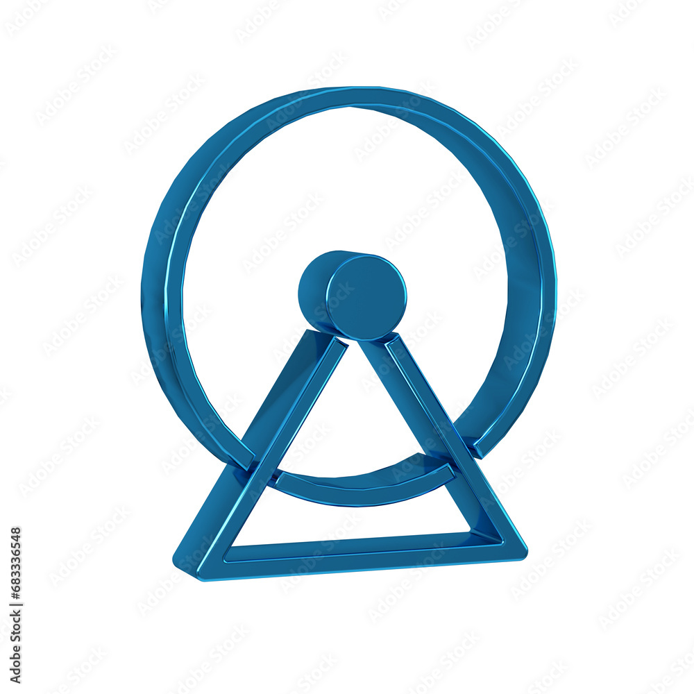 Blue Hamster wheel icon isolated on transparent background. Wheel for rodents. Pet shop. Blue Hamster wheel icon isolated on transparent background. Wheel for rodents. Pet shop.