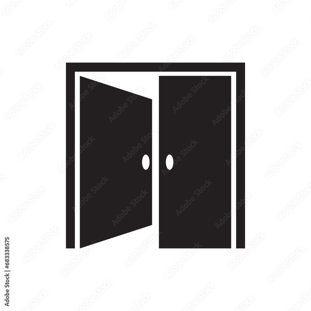 Set of door logo template vector icon illustration design Set of door logo template vector icon illustration design
