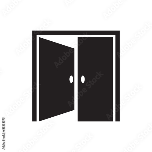 Set of door logo template vector icon illustration design