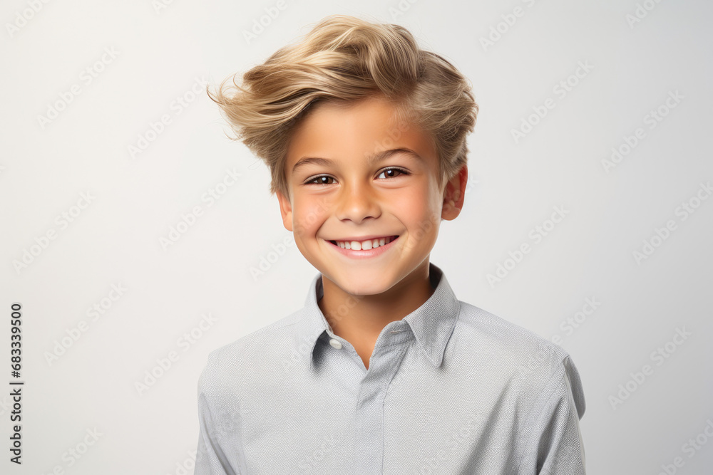 Cheerful Childhood: Happy Boy's Close-Up Cheerful Childhood: Happy Boy's Close-Up