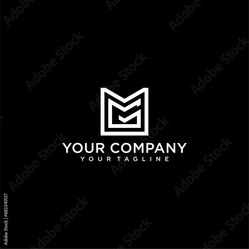 mg monogram logo deign