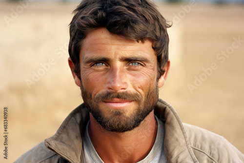 portrait handsome rugged man