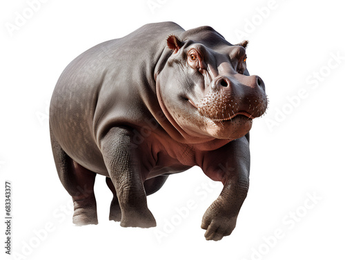 hippopotamus on a transparent background PNG for easy decorating your projects.