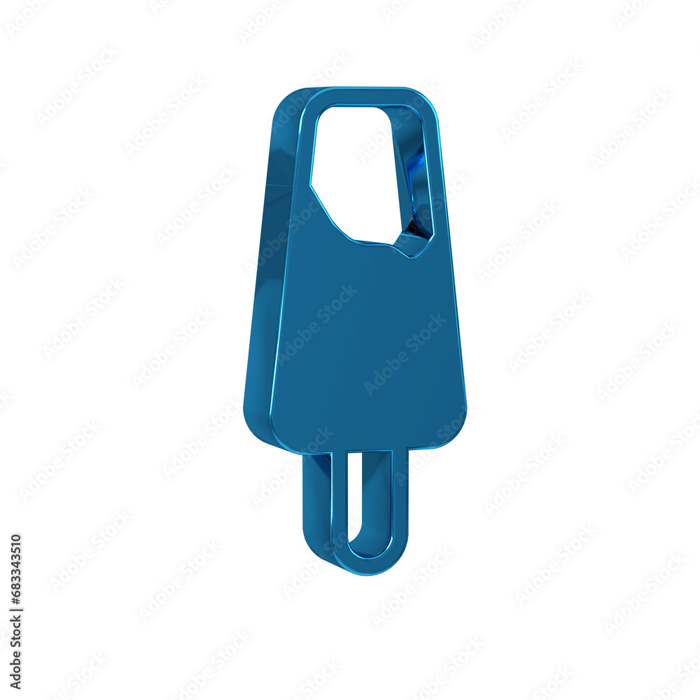 Blue Popsicle ice cream on wooden stick icon isolated on transparent background. Blue Popsicle ice cream on wooden stick icon isolated on transparent background.