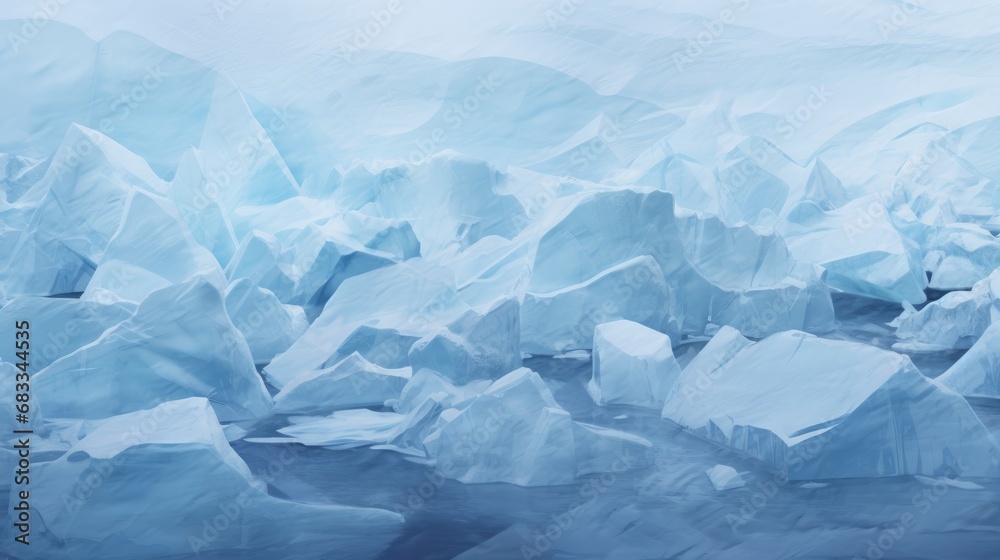 The surface texture of icebergs at a cenital view