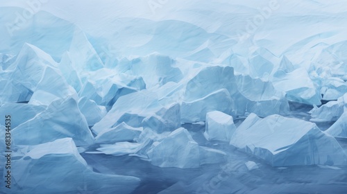 The surface texture of icebergs at a cenital view